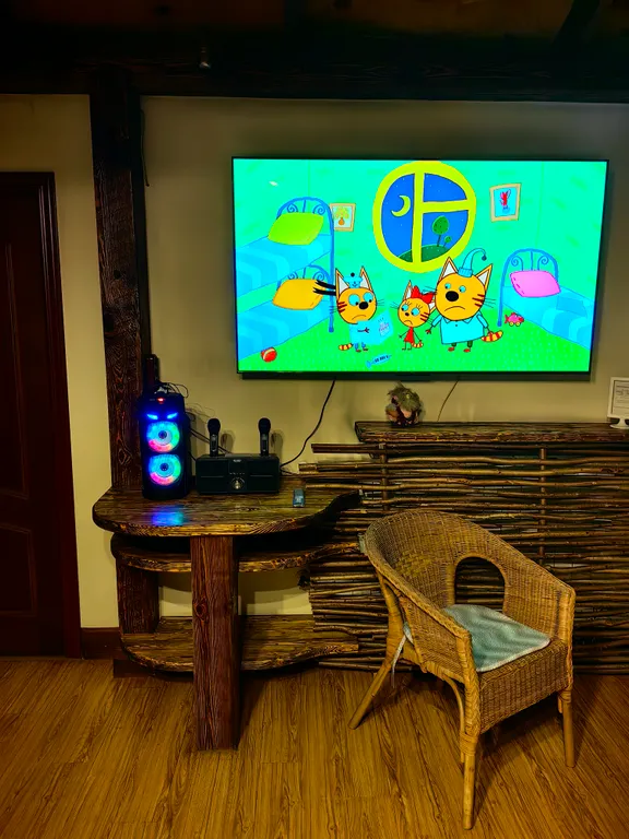 Атмосферный коттедж с дровяной баней и большим бассейном