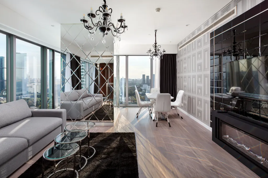 Квартира Дизайнерский угловой апартамент в башне Око Москва-сити — аренда посуточно в Москва