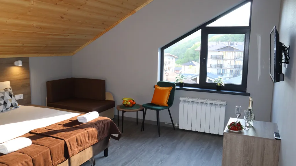 Стандартный трехместный номер с видом на горы