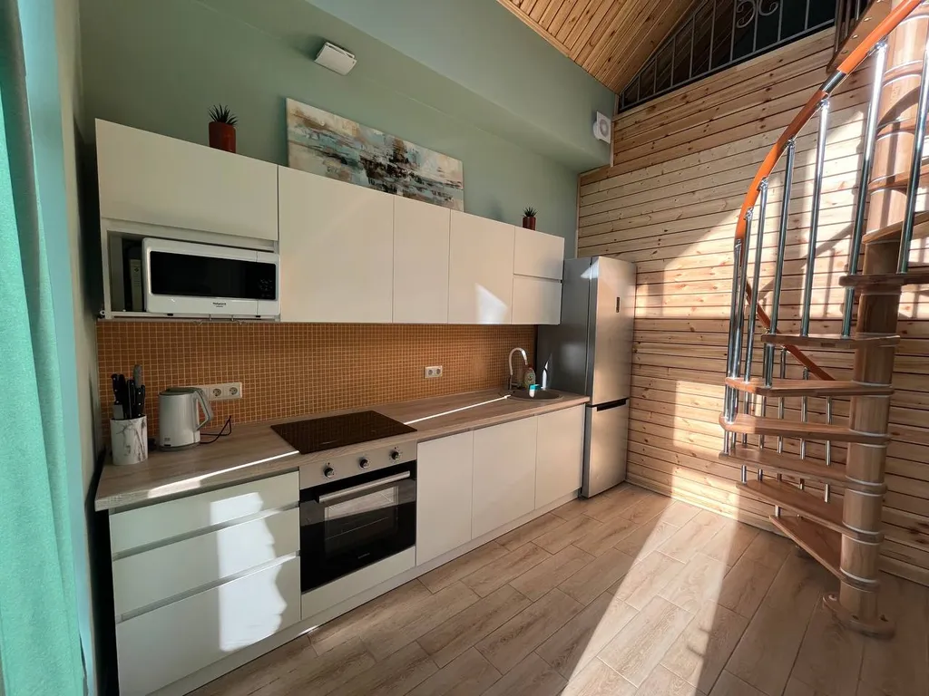 Дом Барнхаус Тихая сосна с баней и бассейном