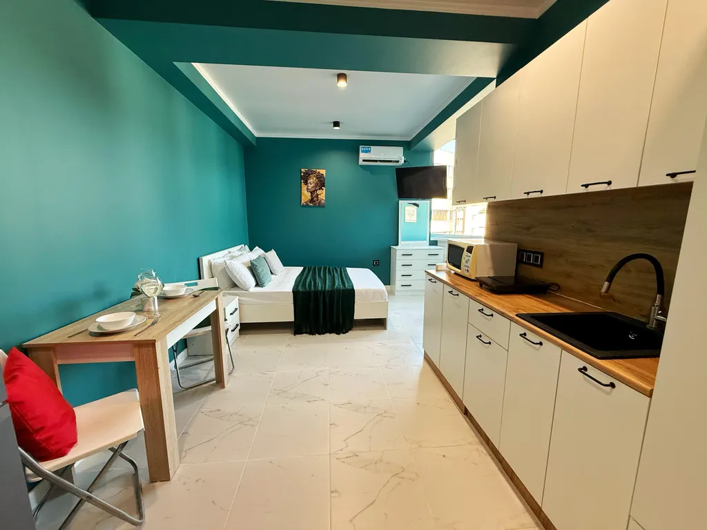 Апартаменты в 3 минутах до пляжа с видом на горы