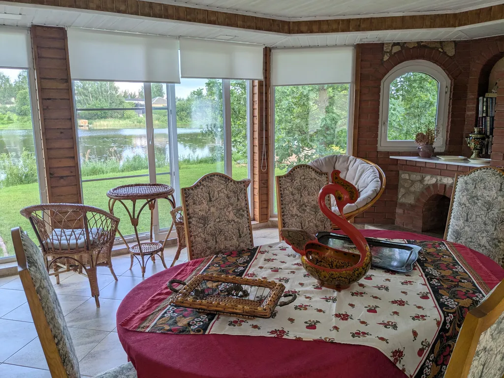 Уютный дом на берегу реки с русской баней, рыбалка