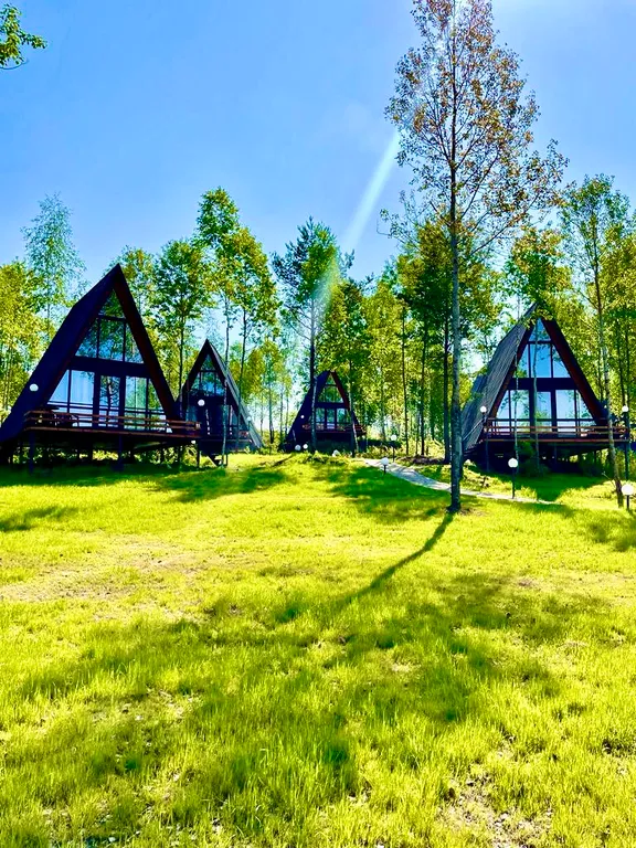 Шале у лесного озера