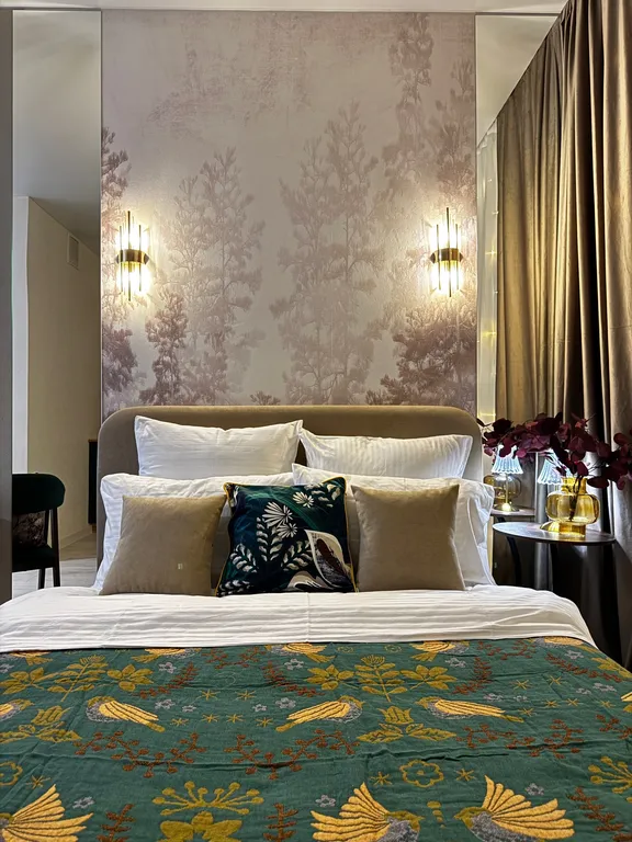 Дизайнерская студия в изумрудном цвете