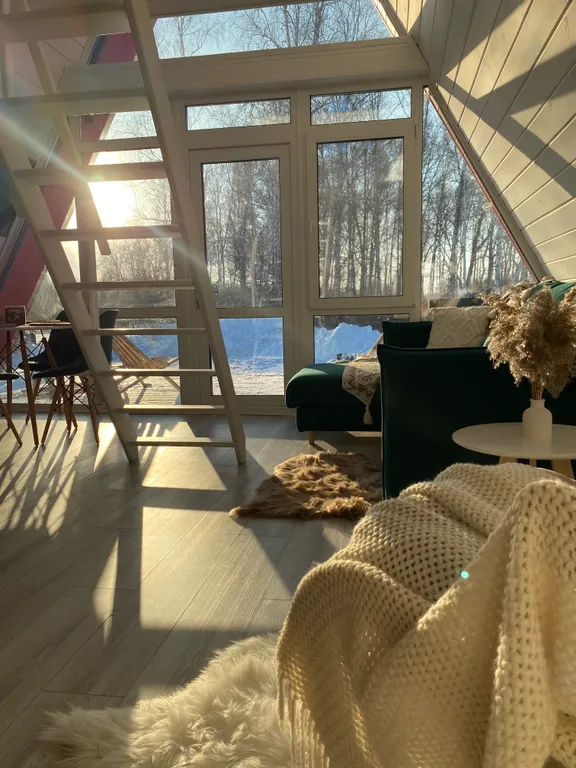 Уютный скандинавский домик у леса