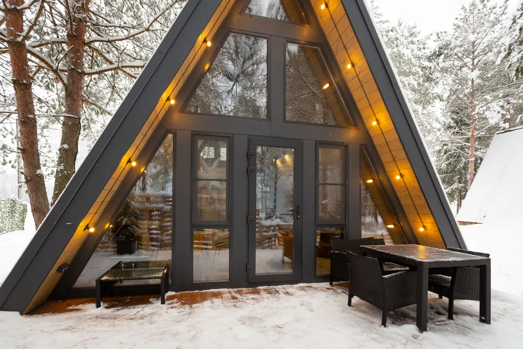 Домик 4 A-Frame с купелью 60 м2