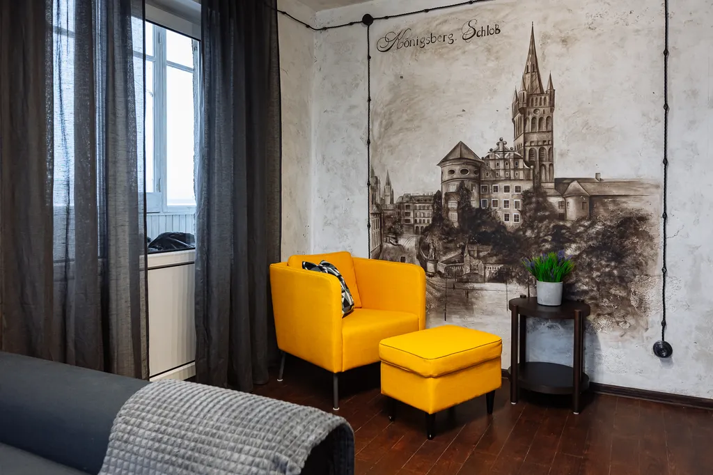 Квартира с интересным дизайном, в шаговой доступности до острова Канта