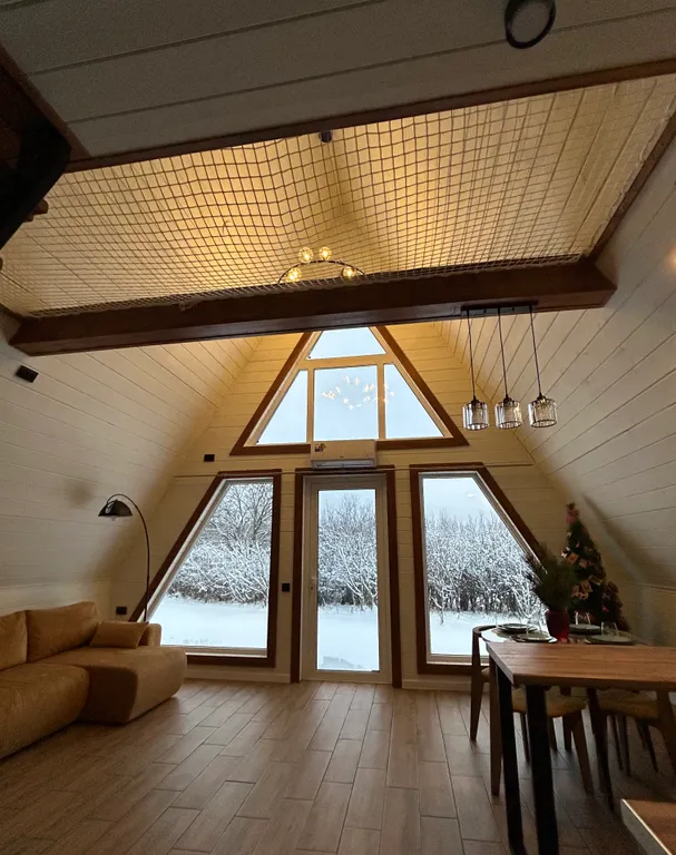 Современный треугольный эко дом