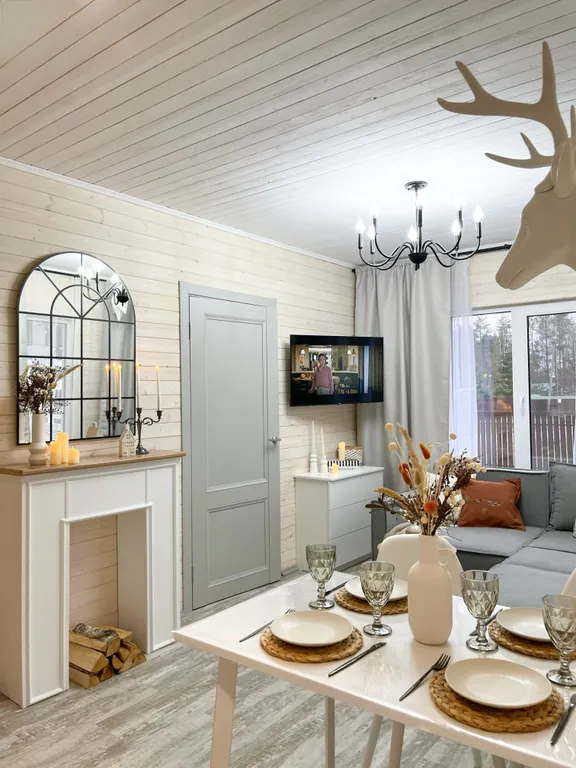 Коттедж Сканди дом с фотозонами и сауной у залива — Санкт-Петербург