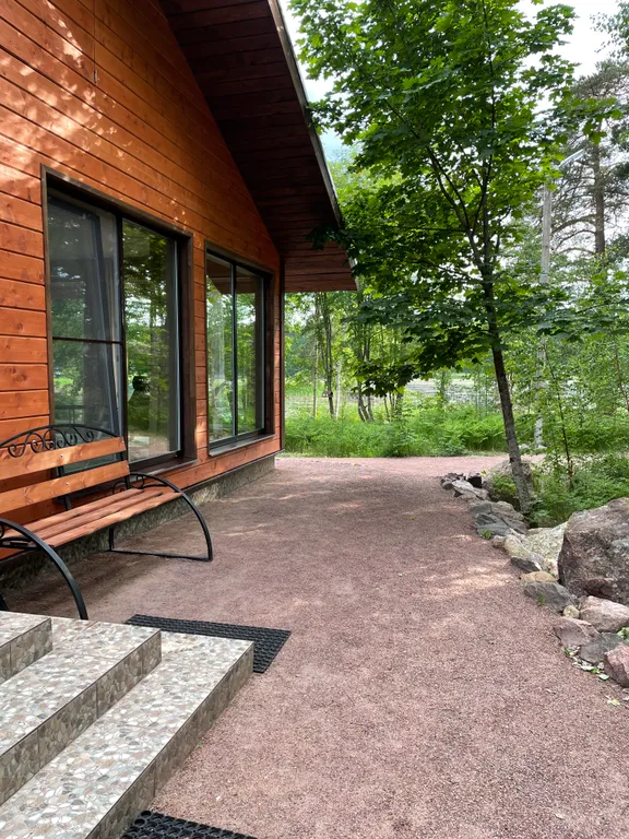 Одноэтажный дом с 2 спальнями, сауной и видом за Выборгский залив