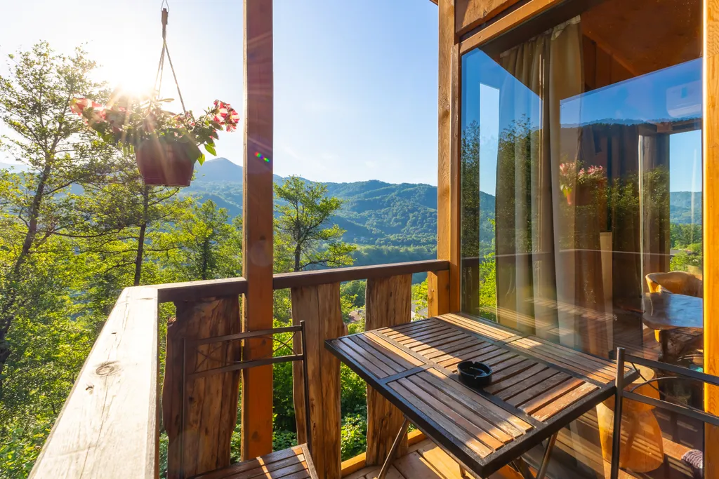 Глемпинг с видом на лес