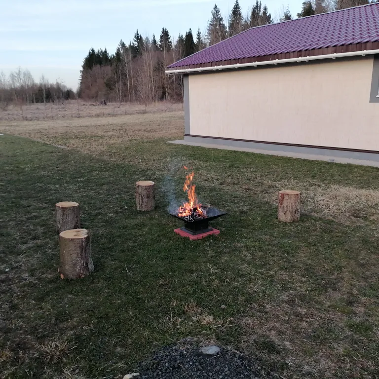 Новый дом с сауной возле леса