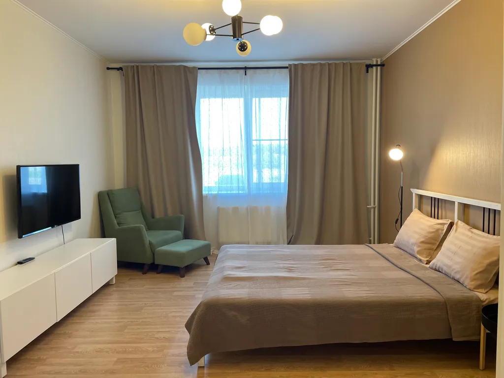 Просторная 1-комнатная квартира рядом с пляжем и отелем Radisson в Завидово