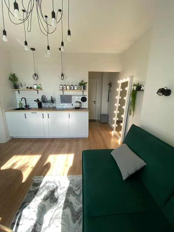 Зелёная квартира с потрясающим видом на город и реку Двину