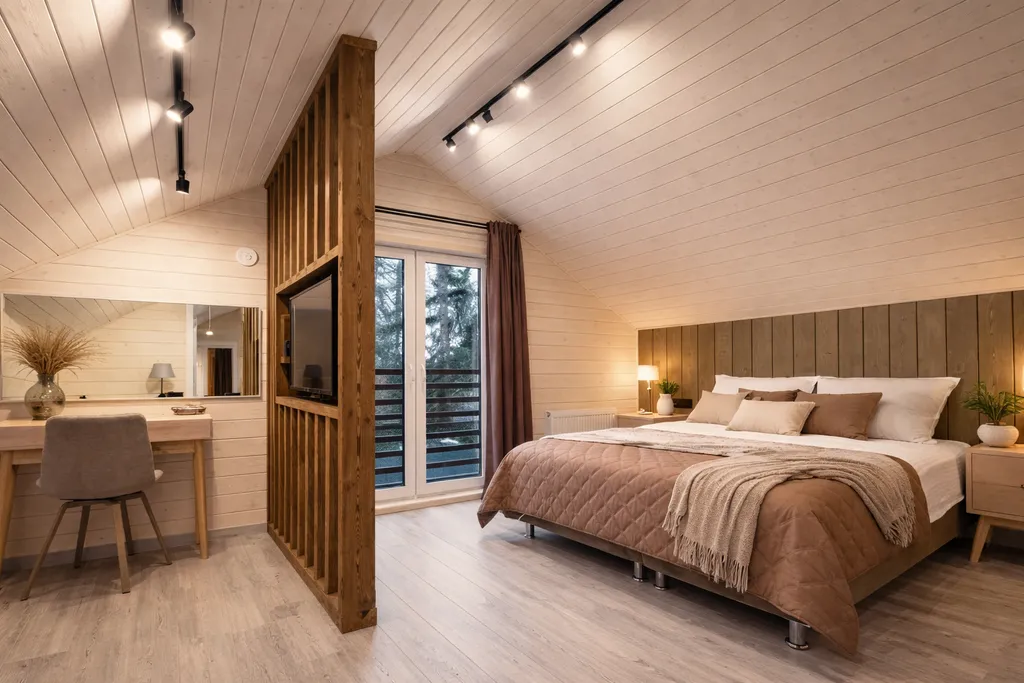 Новый дом в лесу с финской сауной рядом с озером