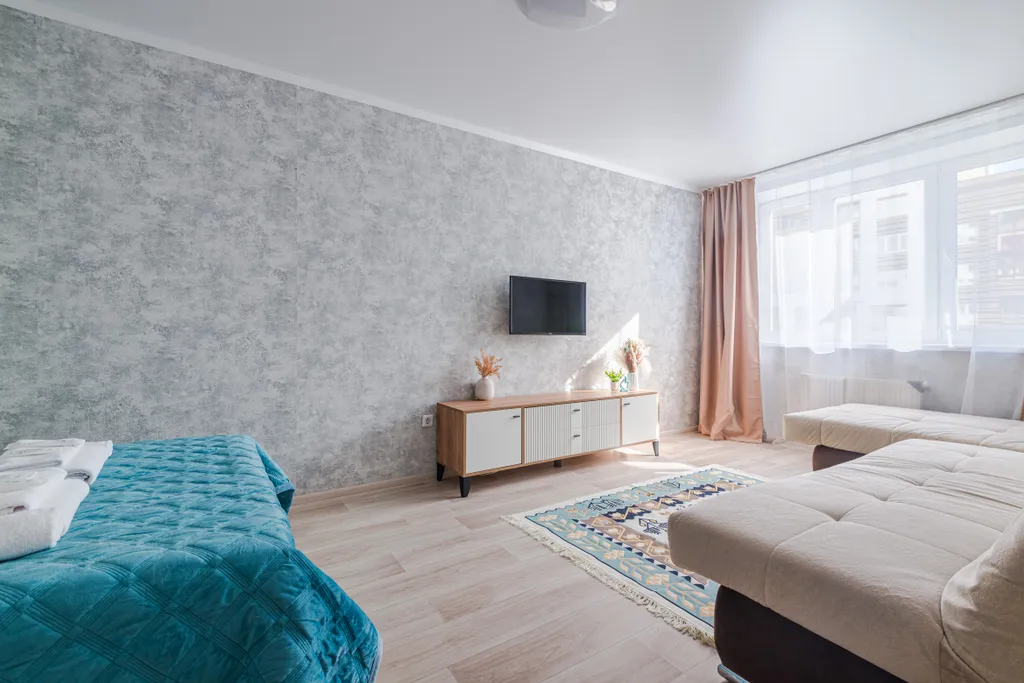 В центре в современном доме с гостиничным сервисом бесконтактно