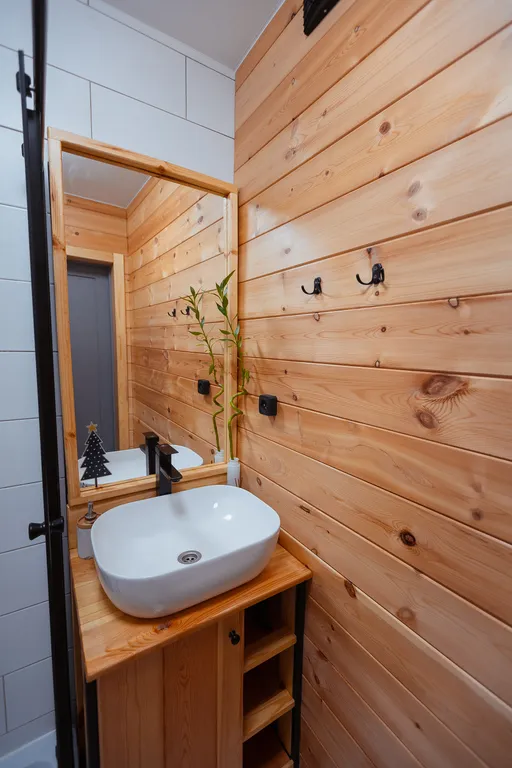 Уютный домик в стиле Афрейм с видом на горы