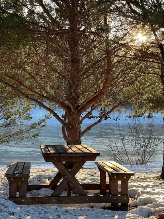 Дом на берегу реки в тихой деревне