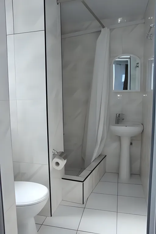 Однокомнатный четырехместный номер с видом на поселок