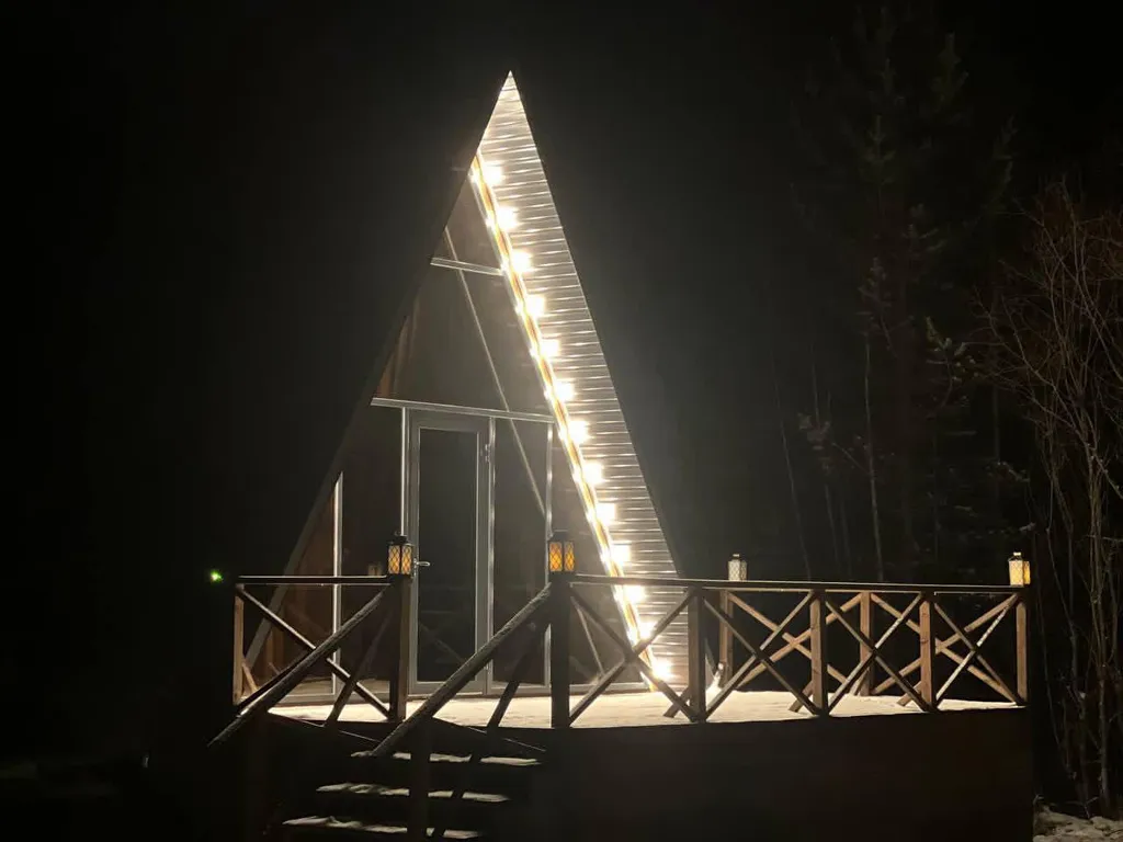 Отдых в горах в домике A-frame