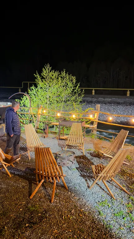 Большой дом у реки в горах с баней и чаном