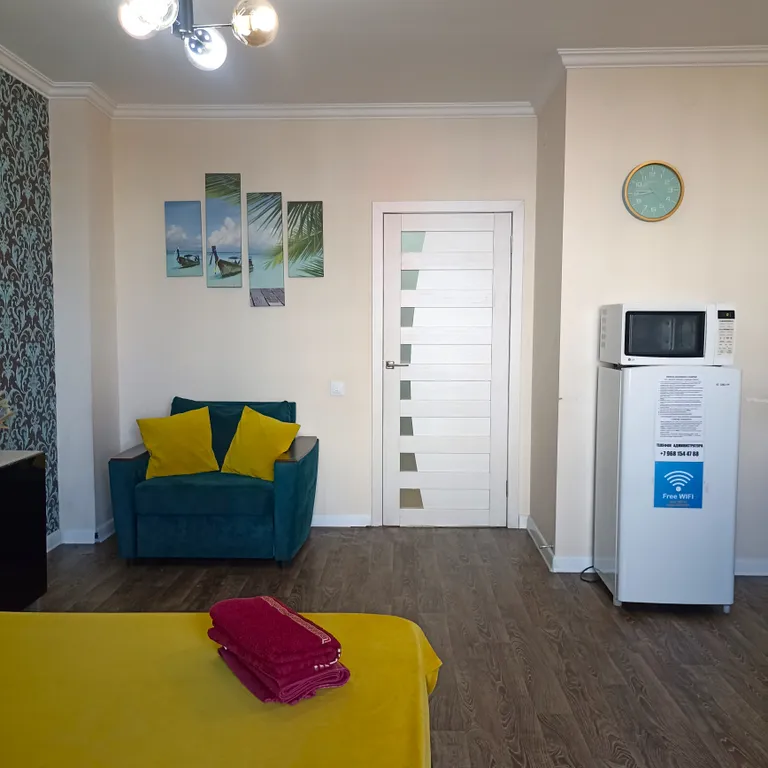 Уютная квартира-студия рядом с центром города в новом микрорайоне