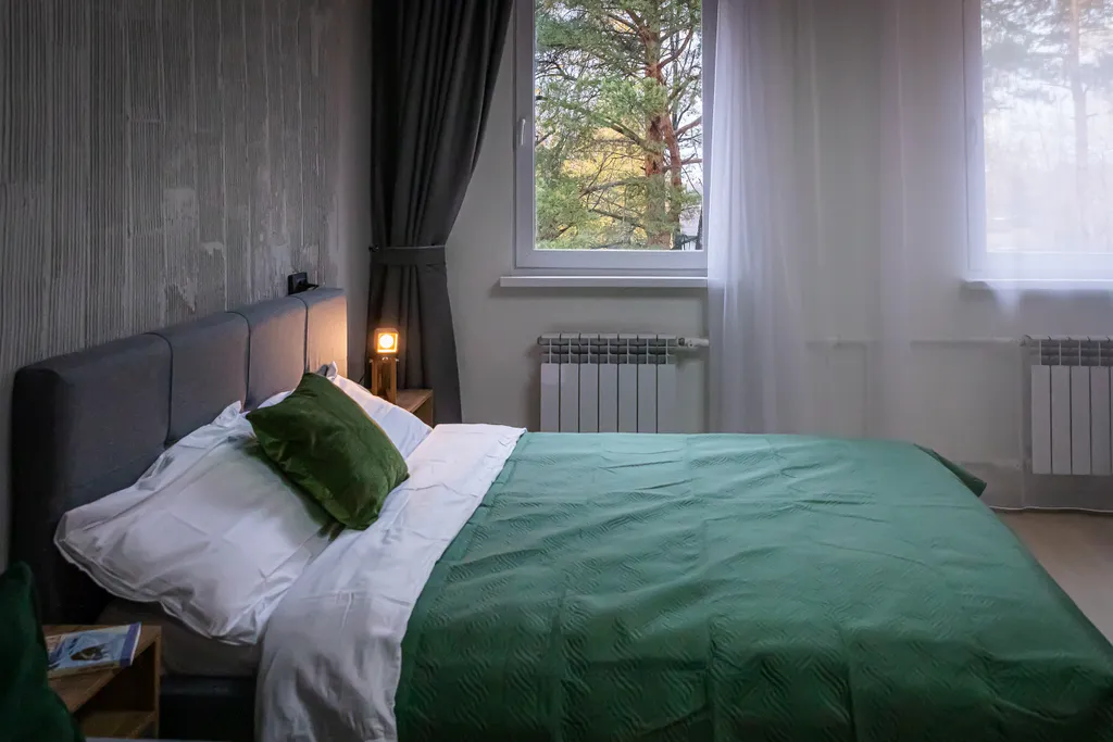 Уютная студия с видом на сосны