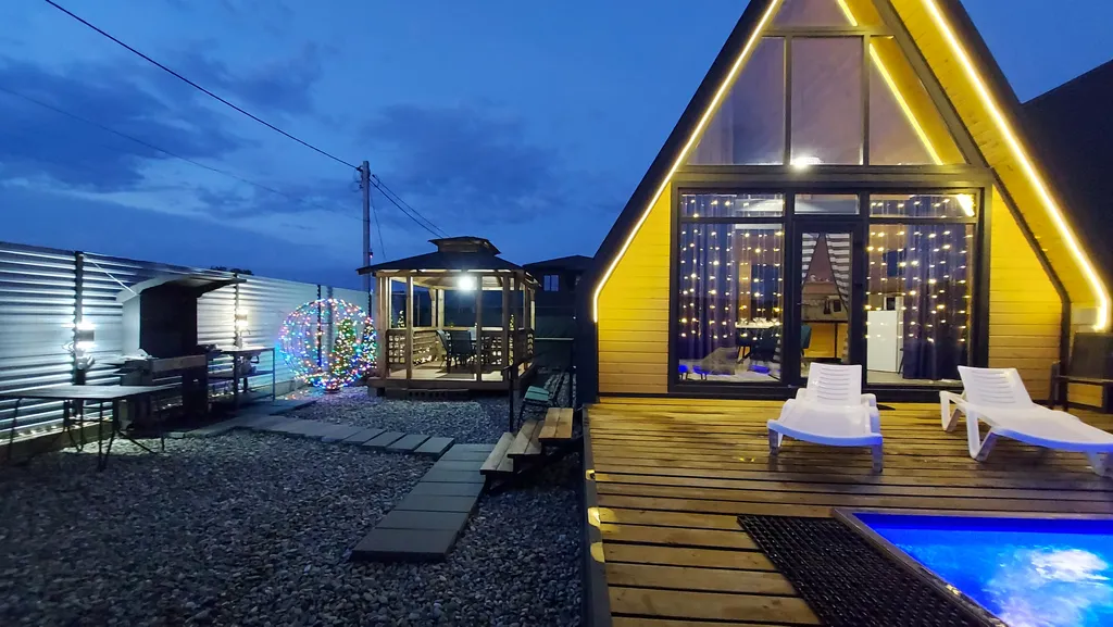 А-фрейм домик-1 в предгорье Адыгеи