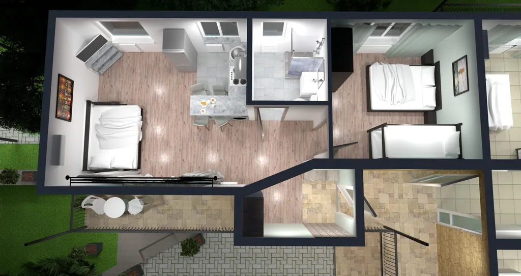 Апартаменты с красивым видом в усадьбе Можжевеловый дворик Айвовое