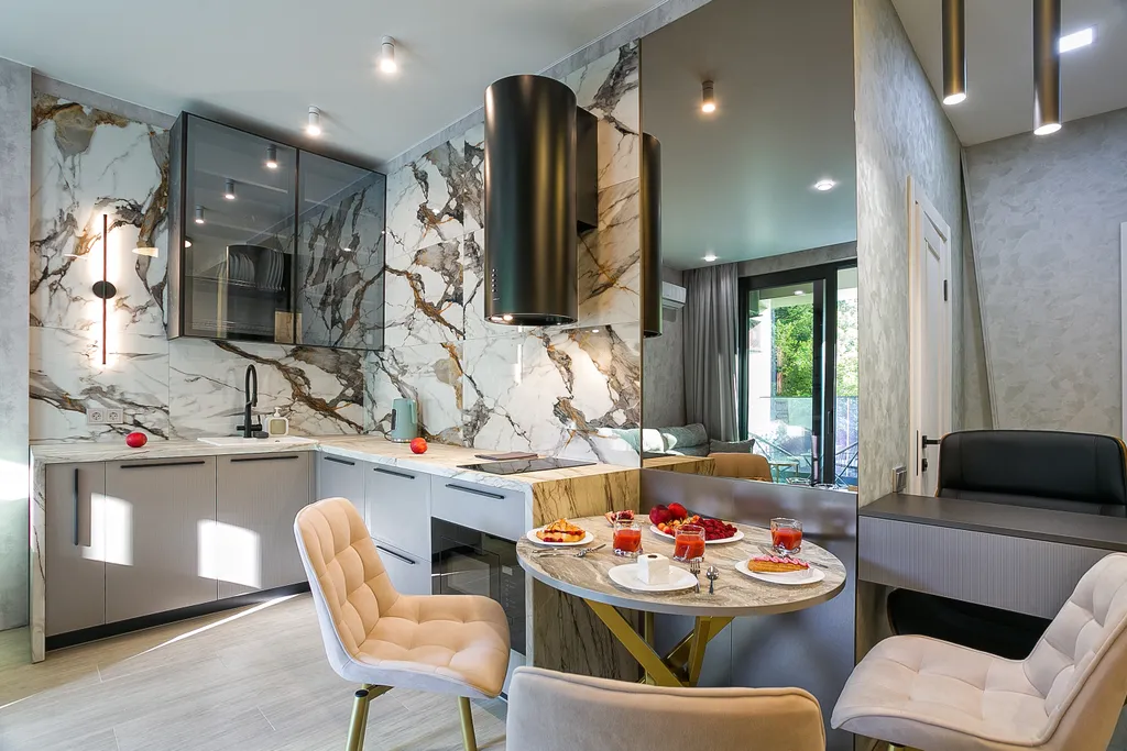 Однушка с террасой на парк возле моря в Скай плаза