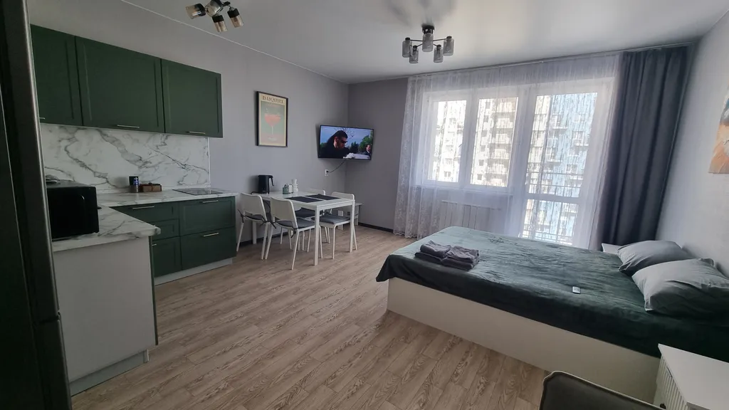 Квартира Квартира- студия с шикарным видом на город с 22 этажа — Красноярск