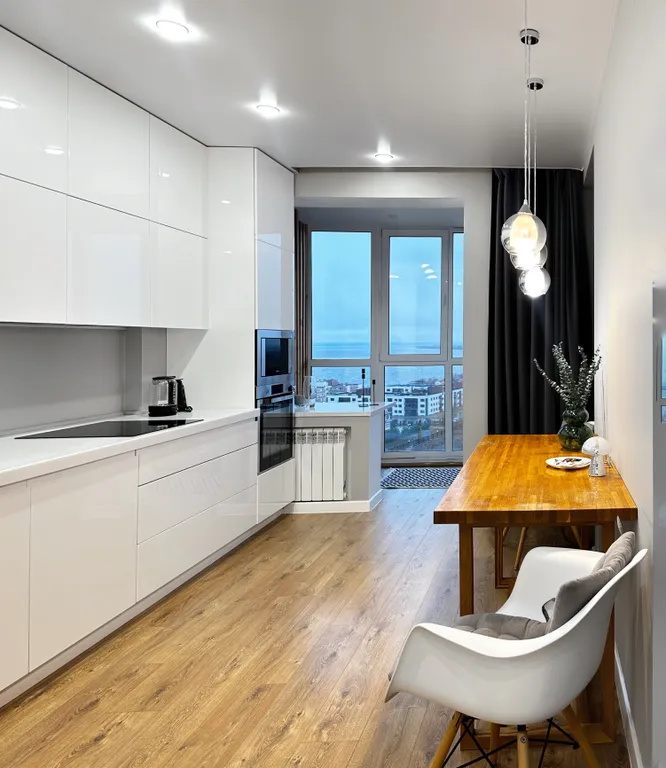 Студия на Новой Набережной с панорамным видом на Волгу