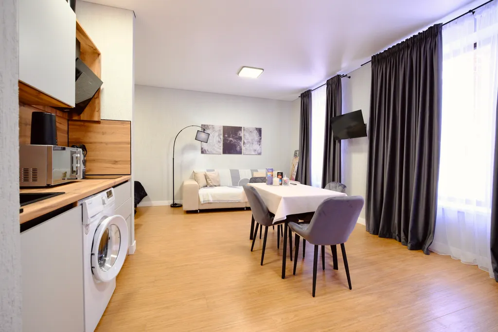 Студия с красивым видом