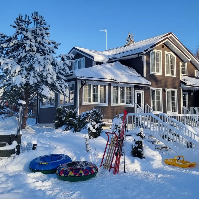 Коттедж с русской баней, горячей джакузи под звездам и бассейном