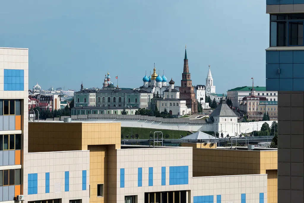 Квартира Квартира Уютная студия с обзорным видом на Казань — Казань