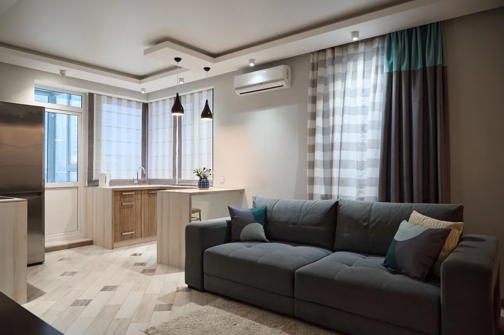 Стильная квартира-студия у Волги в ЖК Бриг