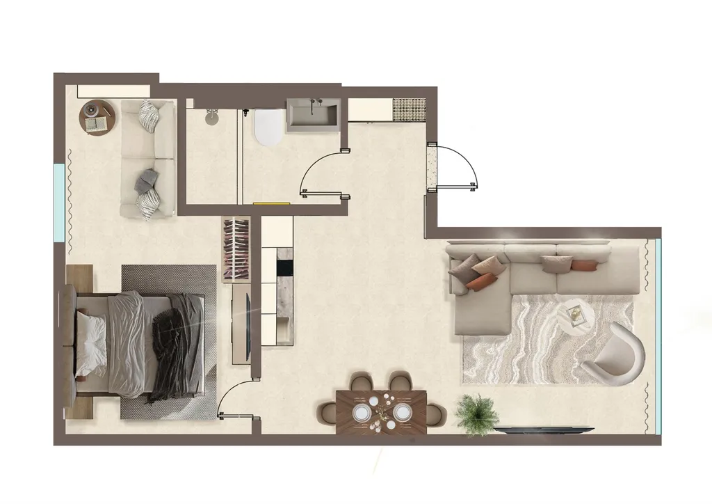 1-комнатная Квартира