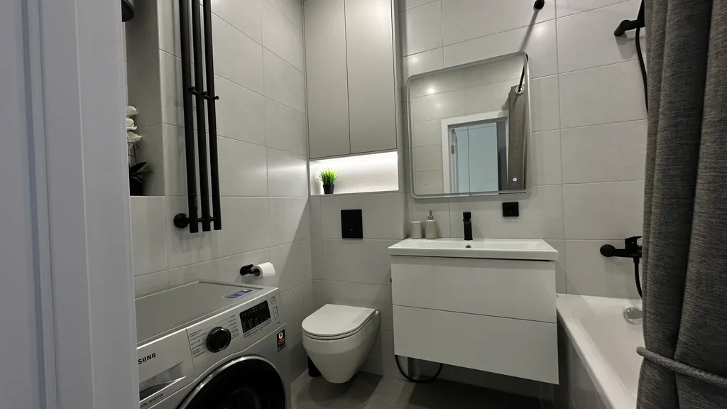 Уютная современная квартира-студия с большой лоджией