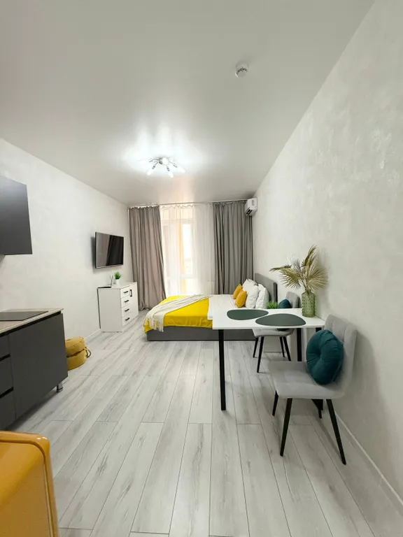 Квартира Квартира Уютная студия в комфортабельном микрорайоне Любимово — Краснодар