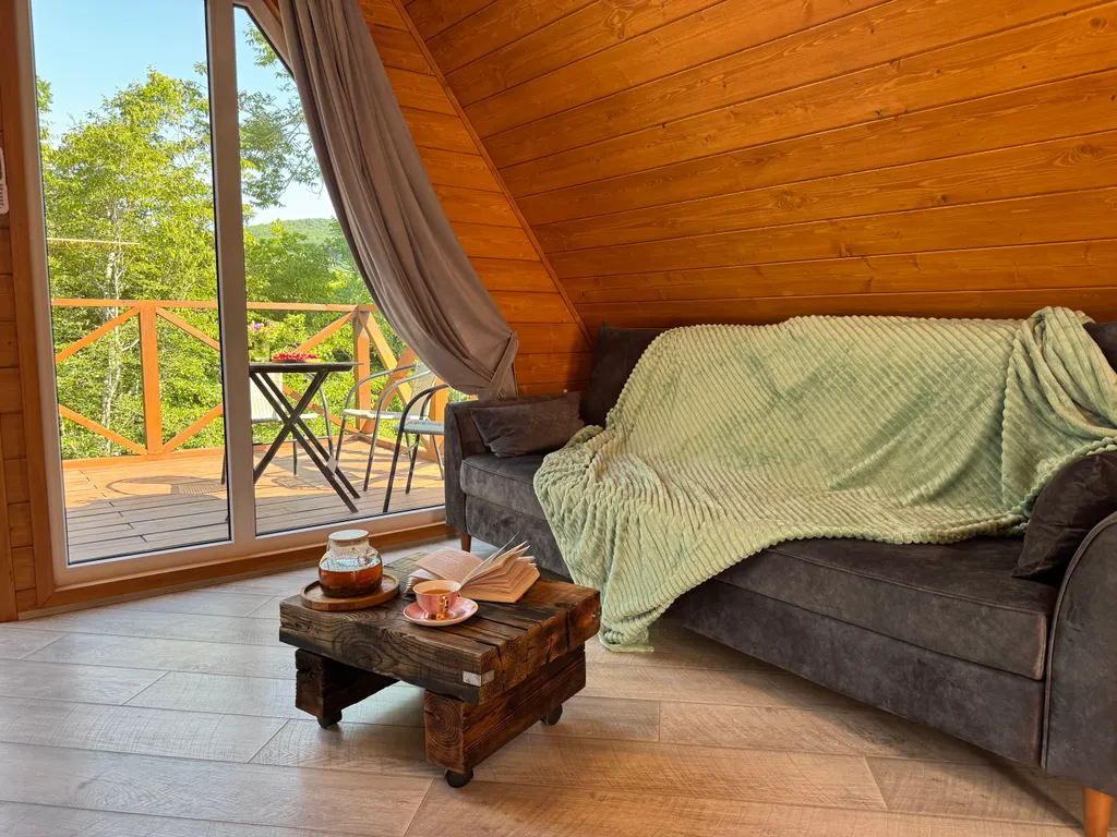 Дом Афрейм с банным чаном и баней у леса