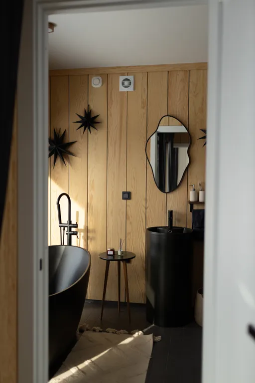 Скандинавский дом с джакузи, сауной и видом на живописное поле