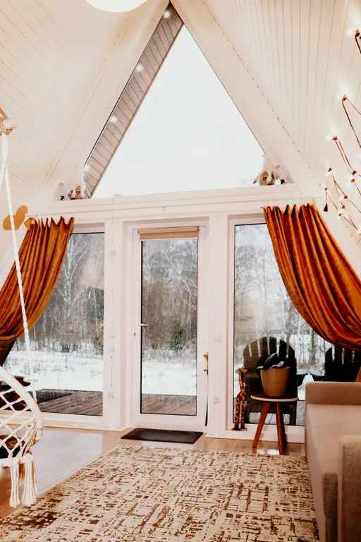 Коттедж Коттедж Медовый А-фрейм с уникальным дизайнерским интерьером — Озёры