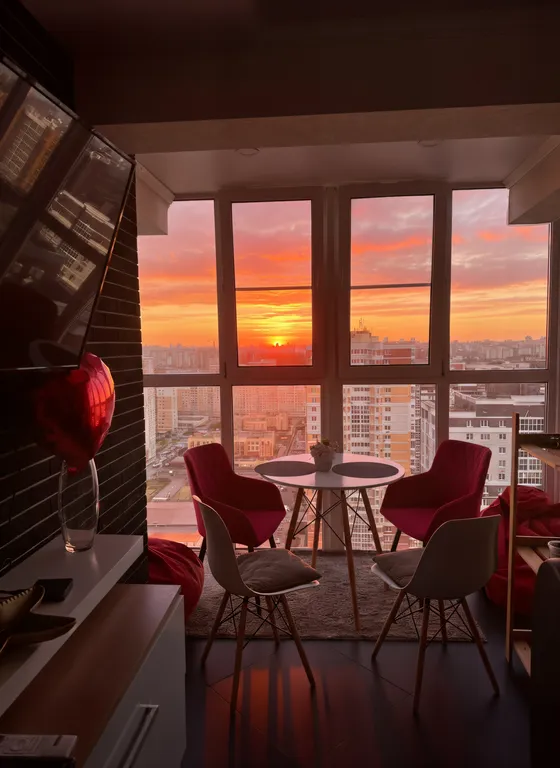 Красивая видовая студия с панорамой на 24 этаже