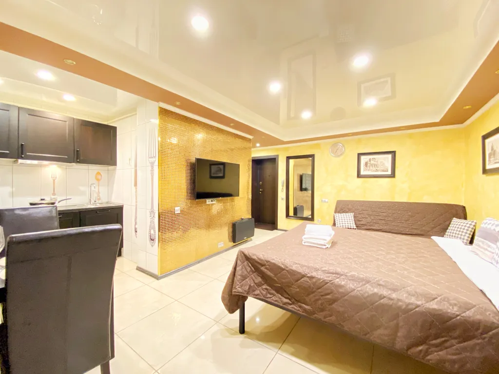 Квартира Квартира Комфортная студия Апарт-Комфорт с романтичной подсветкой в центре — Ярославль