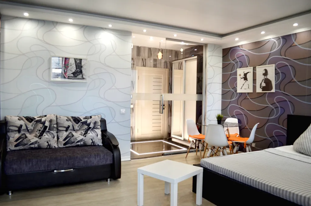 Современная и стильная квартира с кондиционером в центре