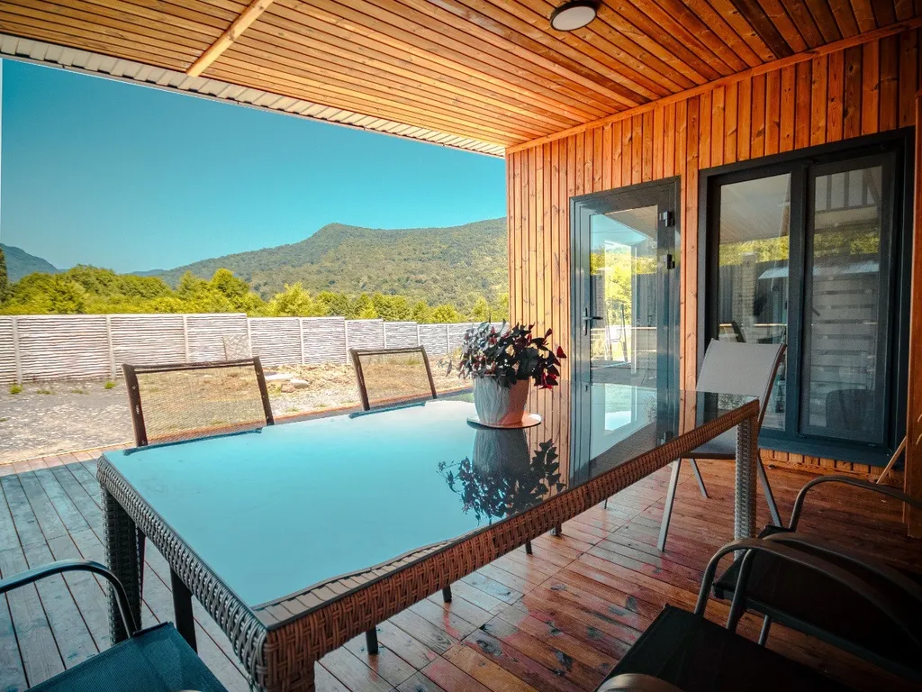 2-комнатный дом маус с чаном и баней на дровах в горах Адыгеи