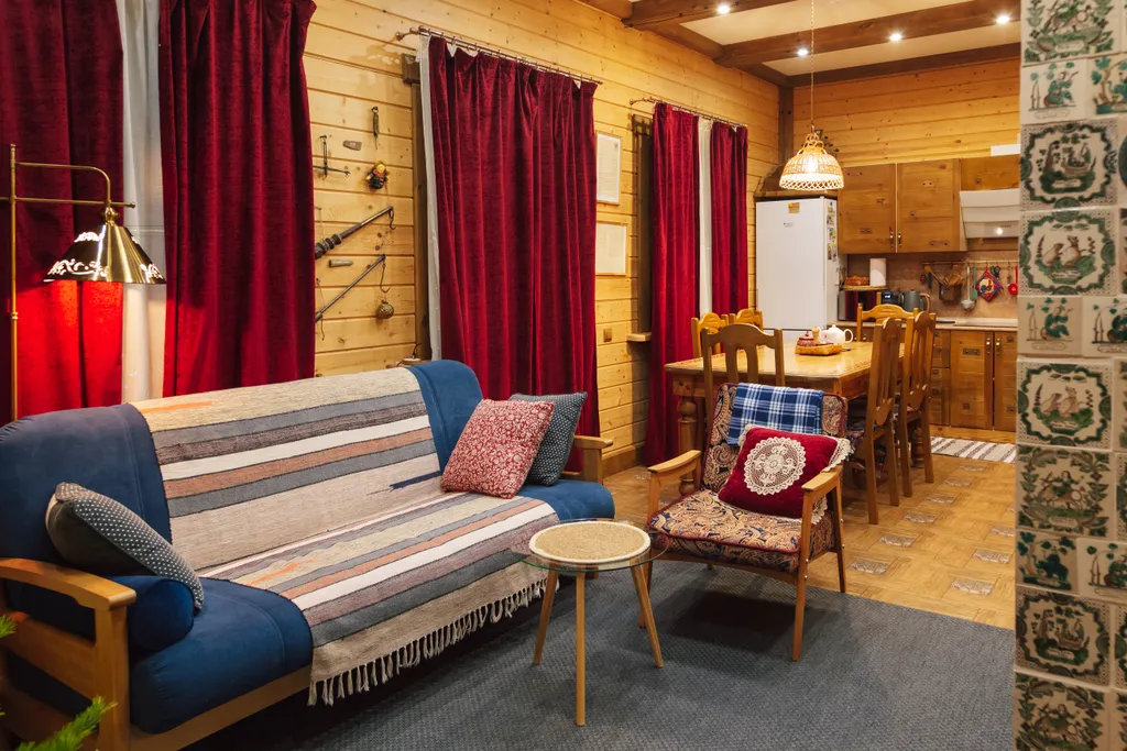 Этаж в доме с одной спальней, гостиной и верандой