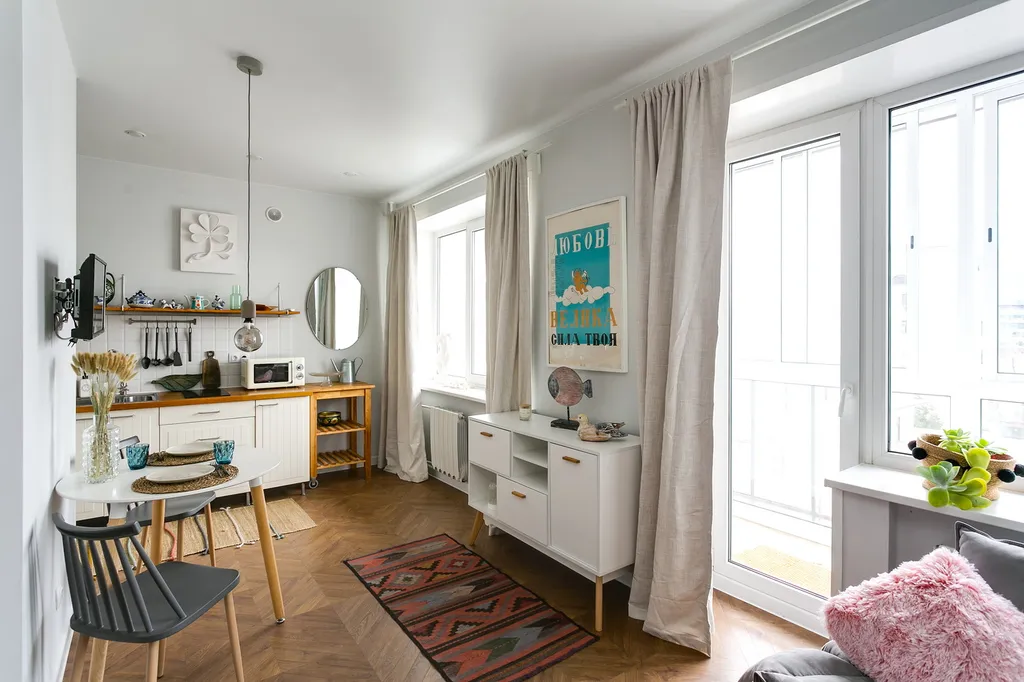 Скандинавская винтажная квартира Смарт Хост