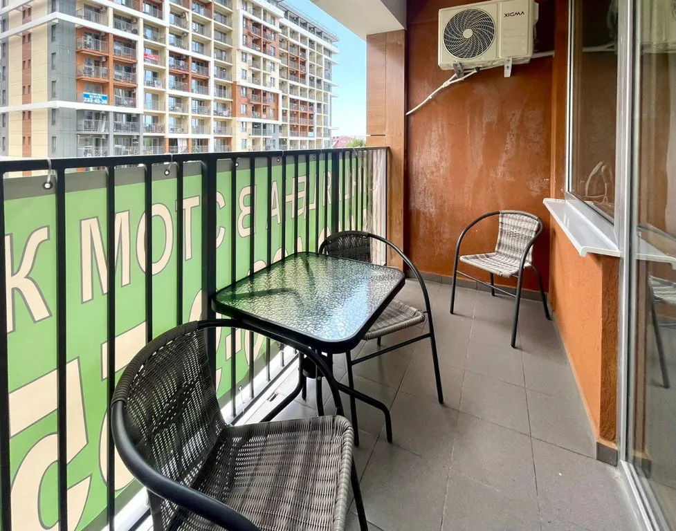 Студия с красивым видом с балкона