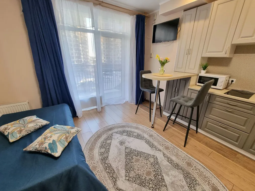 Уютная студия в ЖК "Сердце Каспия" (район Эллинга)  (Уютный Дом)